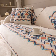 Ready Stock Fast Shipping 105 * 240cm Cotton Linen Sofa Cushion Four Seasons Universal Bohemian Ethn
