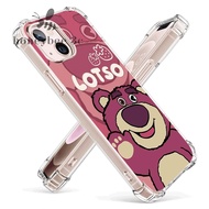 Huawei P50 Pro P40 P30 Lite P20 Pro Cartoon Bear Transparent Shockproof TPU Back Clear Cover jelly Case Cases Covers