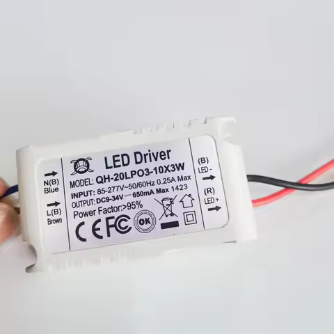 3-10X3W LED Driver, Input ac85-277V, Output dc18-32v 600ma Constant Current Driver For LED Lamp Ligh