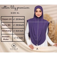 Tudung Labuh Cotton Lily Premium XL by Aminie Hijab