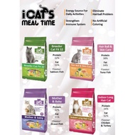 iCats Meal Time Cat Dry Food 20kg Gunny Bag Beg Guni iCat's Icat Hairball Hair Skin Pet Makanan Kuci