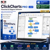 NCH ClickCharts Pro v9.57 Latest 2025 Lifetime For Windows Flowchart Diagram Software