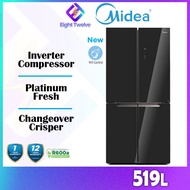 MIDEA 4 Door Inverter Fridge Peti Sejuk | R600A Refrigerant | MFT-585WEGBI/MDRF632FGF28/MDRF550FGF28