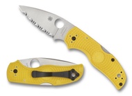 มีดพับ Spyderco Native 5 Salt CPM-MagnaCut Satin Serrated Blade, Yellow FRN Handles (C41SYL5...