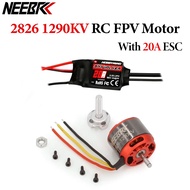 NEEBRC C2826 2826 1290KV RC Outrunner Brushless Motor 2-4S With 20A V2 ESC 3.5MM For Drone FPV Quaco