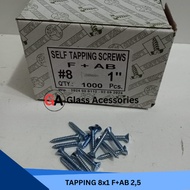 8X1 F+AB TAPPING SCREWS CONTENTS 1,000 PCS