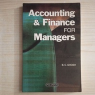 ACCOUNTING AND FINANCE FOR MANAGERS BY BC GHOSHIH