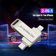 USB3.0แฟลชไดร์ฟ32GB 64GB 128GB 256GB Type-C สำหรับ iPhone Ipad/lightning IOS Usb Stick Pendrive เมมโมรี่ไดรฟ์โอทีจีอุปกรณ์เก็บข้อมูล