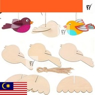MC- 3 PCS Bird Ornament, 3D Funny Bird Hanging, He Decorations Handmade DIY Children Education Tools