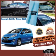 Perodua ALZA_TINTED CROMAX BIRU/Blue Tinted/ Tinted Kereta /Car Window Film/2PLY UV Film_Siap Potong/Car Tinted/Precut