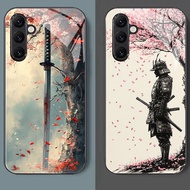 Japan Samurai Oni 05 Glass Phone Case For Samsung Galaxy A55 A54 A35 A36 A14 A53 A15 A34 A25 A06 A05