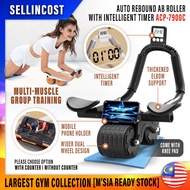 SellinCost Latest Ab Wheel Roller with Elbow Support Rebound Retractable Plank Extra Silent Double Wide Ab Roller Abs Wheel Abdominal Exercises Six Pack Core Slimming Ab Workout Free Anti Slip Knee Mat Alat Senaman Kempiskan Perut ACP7900 ACP7500A ACP888C