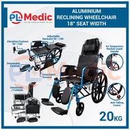 Aluminium Lightweight Reclining Wheelchair with MAG Wheels &amp; Anti-Tipper