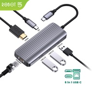 ROBOT HT560 6 in 1 USB C USB Hub Adapter Warranty
