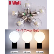 3color G45 magic bean bulb e27 screw LED bulb decoration G45 white round bubble small bulb