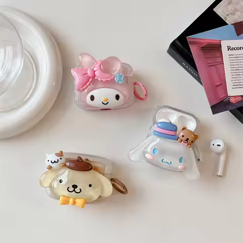 Cute Sanrio 3D Cinnamoroll Melody AirPods Pro Protective Case Apple 1/2/3 Generation Wireless Blueto