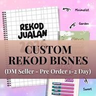 A5 (CUSTOM) Buku Rekod Bisnes Online Custom Buku | Buku Bisnes Tracker Purchase Tracker Buy 2 Free P