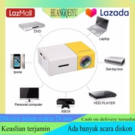 Proyektor Hiburan Led 1080p Untuk Rumah/Infokus mini YG300 LCD Projector Dukungan Portable Proyektor