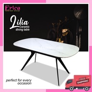 ( Free Shipping )[Erica] Ceramic Dining Table / Epoxy Coated / Dining Table / Table / Meja Makan / Meja