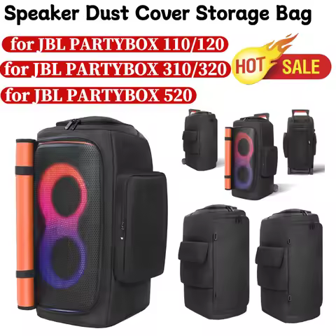 Speaker Carry Cover for JBL PARTYBOX 310/320 110/120 Anti-Slip Double-Sided Speaker Storage Bag for 