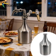 [Cuticate] 304 Stainless Steel Beer Growler,Professional,Portable Home Brew Accessories 2 L for Komb