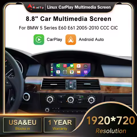8.8' RoadTop Wireless CarPlay Android Auto For BMW 3 5 Series E90 E91 E60 E61 2005-2010 CCC CIC Mult