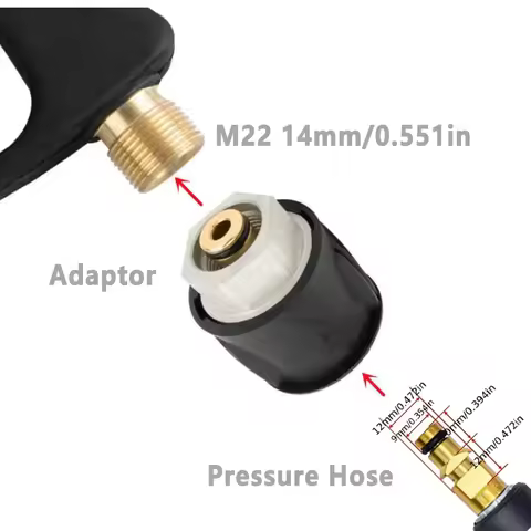 M22-14mm Quick Connect Adapter for Karcher K2/K3/K4/K5/K6/K7 Pressure Washer，2320PSI O-Ring Leakproo