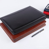 Multifunctional Folder Pin Zipper Bag Leather Lecture Sales Folder Calculator Manager Folder Folder 