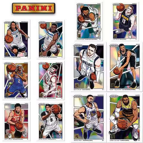 Panini 2024-25 NBA Prizm Manga Lebron James Curry Luka Doncic Wembanyama DIY Selfmade Basketball Sta