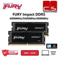 Kingston FURY Impact DDR5 SODIMM Notebook Gaming Memory RAM - 4800MHz/5600MHz/6000MHz *Cant Mix Othe