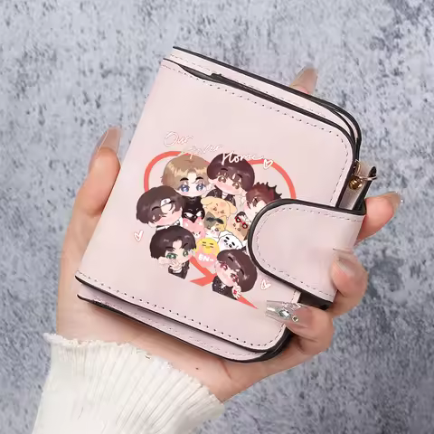 ENHYPEN Wallet Women Fashion Card Bag KPOP Men's Team Print Money Bag Female Credit Card Holder Cart