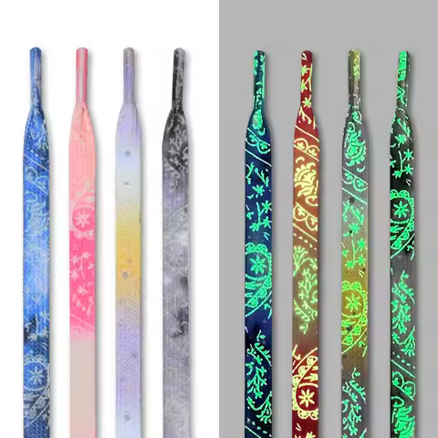 6 Colors Luminous Shoelaces Flat Suitable For All Shoes Fluorescent laces Party Get together Night R