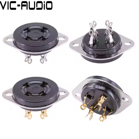 U4A 4Pin Tube Socket Valve Socket Base GZS4-F Bakelite For 2A3 300B FU-811 274A 5U4G 5Z3 Vacuum Tube