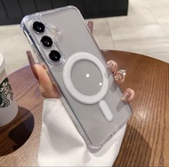 เคสแม่เหล็ก ซิลิคอน Magsafe สำหรับ Samsung A07 A17 A37 A57 S26 S25FE A54 A56 A36 A26 A16 A06 A15 A25