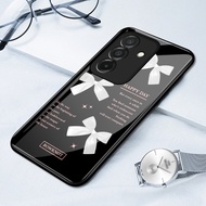 Casing hp For Samsung A26 5G A17 5G M17 5G F17 5G F36 5G M36 5G White Ribbon Aesthetic Korean contem