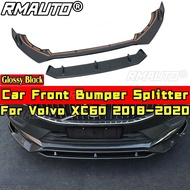 XC60 Body Kit Front Bumper Splitter Glossy Black Sport Style Front Bumper Diffuser For Volvo XC60 20