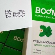 (EXP: 7/27)ยาสีฟันสมุนไพรเนื้อเจล Boom Nutrition Toothpaste ของแท้💯%