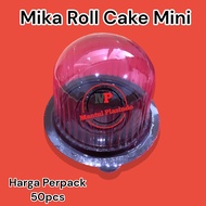 (ISI 50) Mika Box Bola Mini Kue Brownies Bulat Cup Cake / Tray Tart Mini