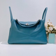 TW4699 Hermes 愛馬仕 單肩包 Lindy 34 TC1P Bleu Colvert x PHW