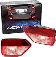 iJDMTOY JDM Style Dual LED Rear Fog Light Kit Compatible With Subaru 2018-2022 XV CROSSTREK, Includes Brilliant Red LED Bulbs, Left/Right Rear Fog Lamps w/ Wiring Harness