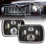 OVOVS Led Headlamp With DRL Turn Signal 7x6 Inch Trucks Headlight  5x7 Inch Square LED Headlight for
