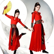 Drum Costume Female Festive Volume Gong Drum Stage Costume Fan Dance Costume Atmospheric Ancient Cos