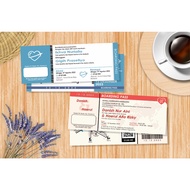 Minimalist BOARDING PASS Wedding Invitation (G2) (FREE Plastic)
