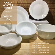 Corelle USA - Gold Winter Frost Silver Tree - Full 11 Dishes [Rare Gold Stamps]