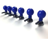ECG BULB SET OF 6PCS BLUE SLIP SCREW TYPE Electrode Chest Suction Bulb