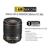 NIKON AF-S NIKKOR 28MM F/1.8G (1 YEARS WARRANTY) F-MOUNT LENS FX FORMAT NIKON 28MM G LENS