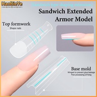HaoBieYe Sandwich Dual Nail Forms 240pcs 15Size Qui Extensions-Dual Forms No Paper Forms Needed 3D E