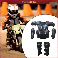 [PETSOLA] Kids Motorcycle Full Armor Suit Children Armour Vest Dirt Bike Gear Knee Eblow