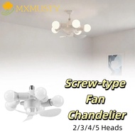 MXMUSTY Heads Bubble Fan Light, E27 Screw Seat Light Socket Fan DIY Light Source Fan Light, Silent O