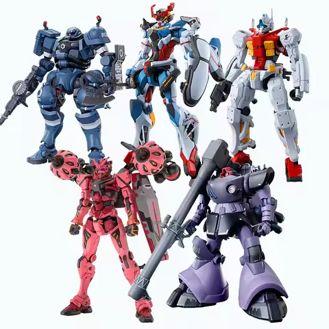 Bandai Original HG 1/144 Mobile Suit Gundam GQuuuuuuX Red Gundam Police Zaku RICK DOM GQ Model Kit T